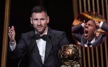 Khoảnh khắc hài hước của iShowSpeed khi Messi nhận Quả bóng vàng 2023