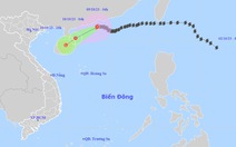 Bão số 4 đang ở trên vùng biển Trung Quốc, Biển Đông sóng cao, động mạnh