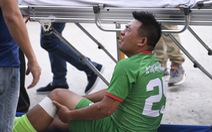 Cầu thủ Nguyễn Văn Cáp chấn thương nặng ở giải bóng đá công nhân