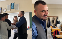 Học trò giả vờ đánh nhau mừng sinh nhật khiến thầy giáo xúc động