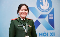 Bóng hồng sinh viên quân đội về dự Đại hội Hội Sinh viên Việt Nam XI