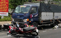Xe tải tông hàng loạt xe máy bị sự cố hệ thống phanh