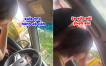 Nữ tài xế vừa phun môi ngượng chín mặt khi gặp CSGT đo nồng độ cồn