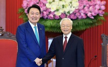 Tổng bí thư Nguyễn Phú Trọng tiếp Tổng thống Hàn Quốc Yoon Suk Yeol