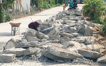 Chủ đầu tư đường bê tông ở Đà Nẵng nói đường kém chất lượng là do dân dỡ rào sớm