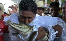 Thị trưởng ở Mexico cưới... cá sấu để cầu may