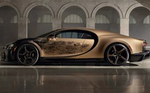 Bugatti Chiron 'dát vàng', trên thân in 45 bản phác thảo, mất 400 giờ hoàn thiện ngoại thất