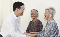 Chủ tịch nước Võ Văn Thưởng thăm, chúc Tết bà con, cán bộ chiến sĩ tỉnh Đồng Tháp