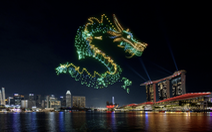Singapore cho 1.500 drone tạo hình rồng khổng lồ mừng Tết