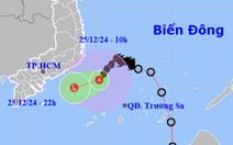 Bão số 10 suy yếu thành áp thấp nhiệt đới, đang ở ngoài khơi Khánh Hòa - Bình Thuận