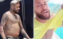 Neymar khoe bụng phản bác lời đồn bị 'béo phì'