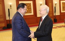 Tổng bí thư Nguyễn Phú Trọng chúc mừng ông Hun Sen