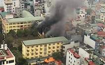 Chập điện gây cháy trường học ở Hà Nội