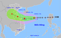 Áp thấp nhiệt đới hướng vào vùng biển Quảng Trị - Đà Nẵng, miền Trung đang mưa to