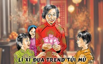 Bà ngoại lì xì đu trend túi mù