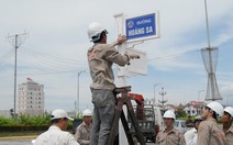 Đà Nẵng: lắp đặt bảng tên đường Hoàng Sa và Trường Sa
