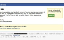 Cảnh giác email thông báo "khóa tài khoản Facebook"