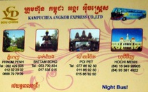 Xe buýt đêm đi Campuchia