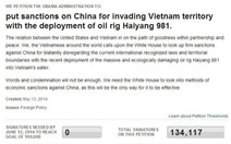 Hơn 134.000 người ký đơn yêu cầu Mỹ trừng phạt Trung Quốc