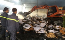 Lửa vẫn âm ỉ cháy tại Khu công nghiệp Quang Minh