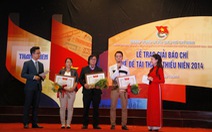 Tuổi Trẻ đoạt giải đặc biệt Giải báo chí về đề tài thanh niên