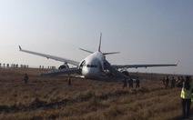 Máy bay Thổ Nhĩ Kỳ gãy bộ phận hạ cánh, trượt đường băng