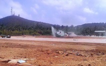 Trực thăng quân sự rơi gãy lìa tại đảo Phú Quý