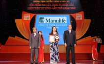 Manulife được trao tặng huy chương vàng “Sản phẩm tin cậy 2015”