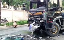 Xe container tông liên hoàn giữa Sài Gòn, 4 người bị thương