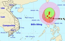 Siêu bão Koppu giật trên cấp 16-17 trên khu vực đảo Lu Dông
