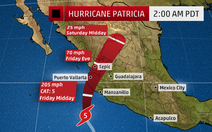 ​Bão lớn kỷ lục Patricia đổ vào Mexico