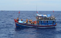 Tàu cá Thanh Hóa gặp nạn, ngư dân rơi xuống biển mất tích