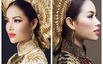 Phạm Hương mang áo dài chim hạc, lá trúc thi Miss Universe