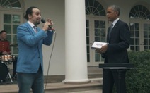 Xem Obama gợi ý cho ca sĩ Lin-Manuel Miranda hát rap