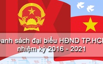 105 đại biểu HĐND TP.HCM nhiệm kỳ 2016-2021