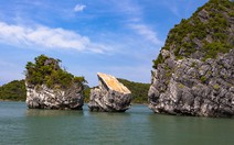 Hòn Thiên Nga trên vịnh Bái Tử Long bị mất đầu