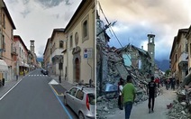 Hình ảnh các thị trấn Ý trước và sau động đất