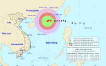 Bão số 6 di chuyển chậm ở Bắc biển Đông