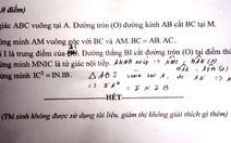 ​Đề thi học kỳ toán lớp 9 bị sai câu hỏi