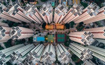 Cao ốc san sát ở Hong Kong nhìn từ trên cao
