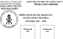 Trường Trần Đại Nghĩa phát phiếu đăng ký dự tuyển vào lớp 6