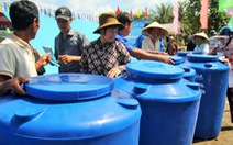 Người dân cù lao Tân Phú Đông vui mừng đón nước sạch