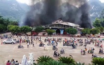 Cháy lớn tại chợ trung tâm thương mại Sài Gòn - Lạng Sơn