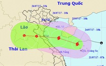 Bão số 4 di chuyển chậm, Quảng Bình - Huế mưa to