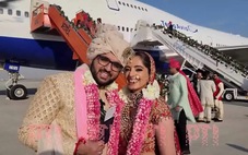 Con gái trùm trang sức tổ chức đám cưới trên máy bay
