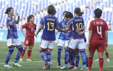 Nữ Việt Nam - Nhật Bản (hết hiệp 1) 0-2: Shiokoshi lập cú đúp