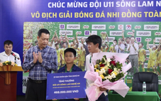 Nghệ An không chi gần nửa tỉ đồng thưởng U11 Sông Lam Nghệ An sau lùm xùm gian lận tuổi