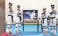 Đấu võ taekwondo với võ sĩ ảo