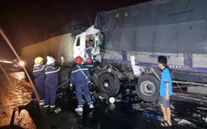 4 xe tông liên hoàn trên cao tốc Vĩnh Hảo - Phan Thiết, một tài xế chết tại chỗ