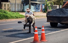 Quốc lộ 19 vừa làm đã hỏng nhiều nơi, nhà thầu nói đã sửa chữa xong